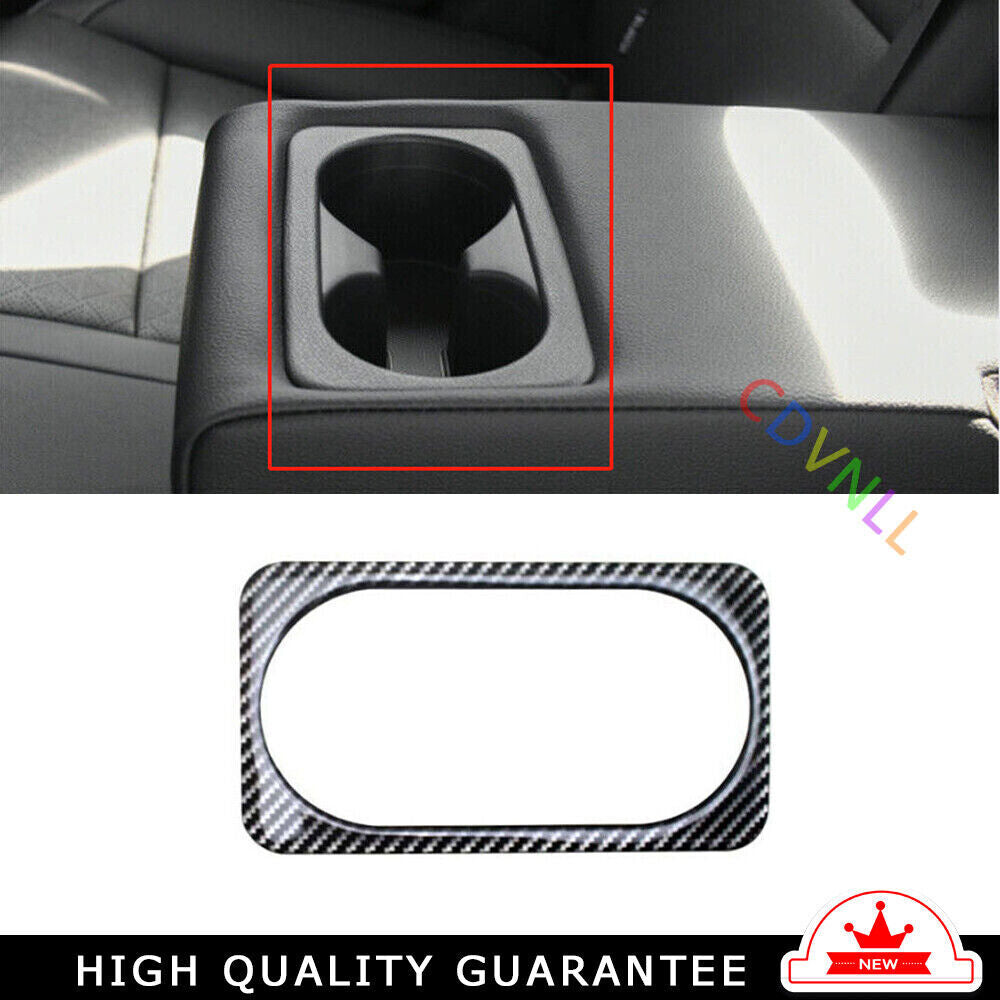 Rear Water Cup Holder Panel Trim 1 for Kia K3 Forte 2019-2022 Real Carbon Fiber