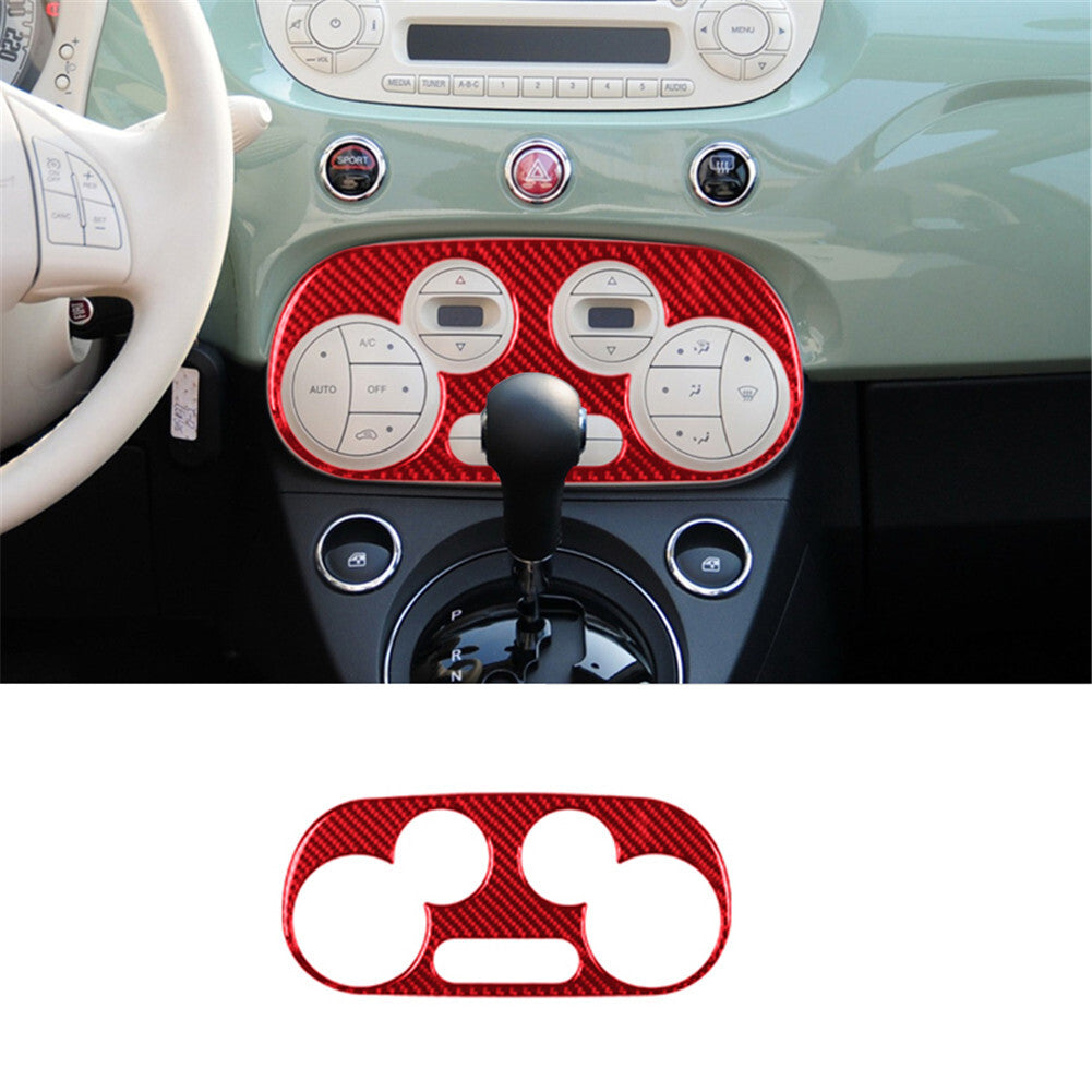 for Honda for Civic 2022 - 2023 Red Stainless Steel Center Console AC Button Sticker Trim 6- v