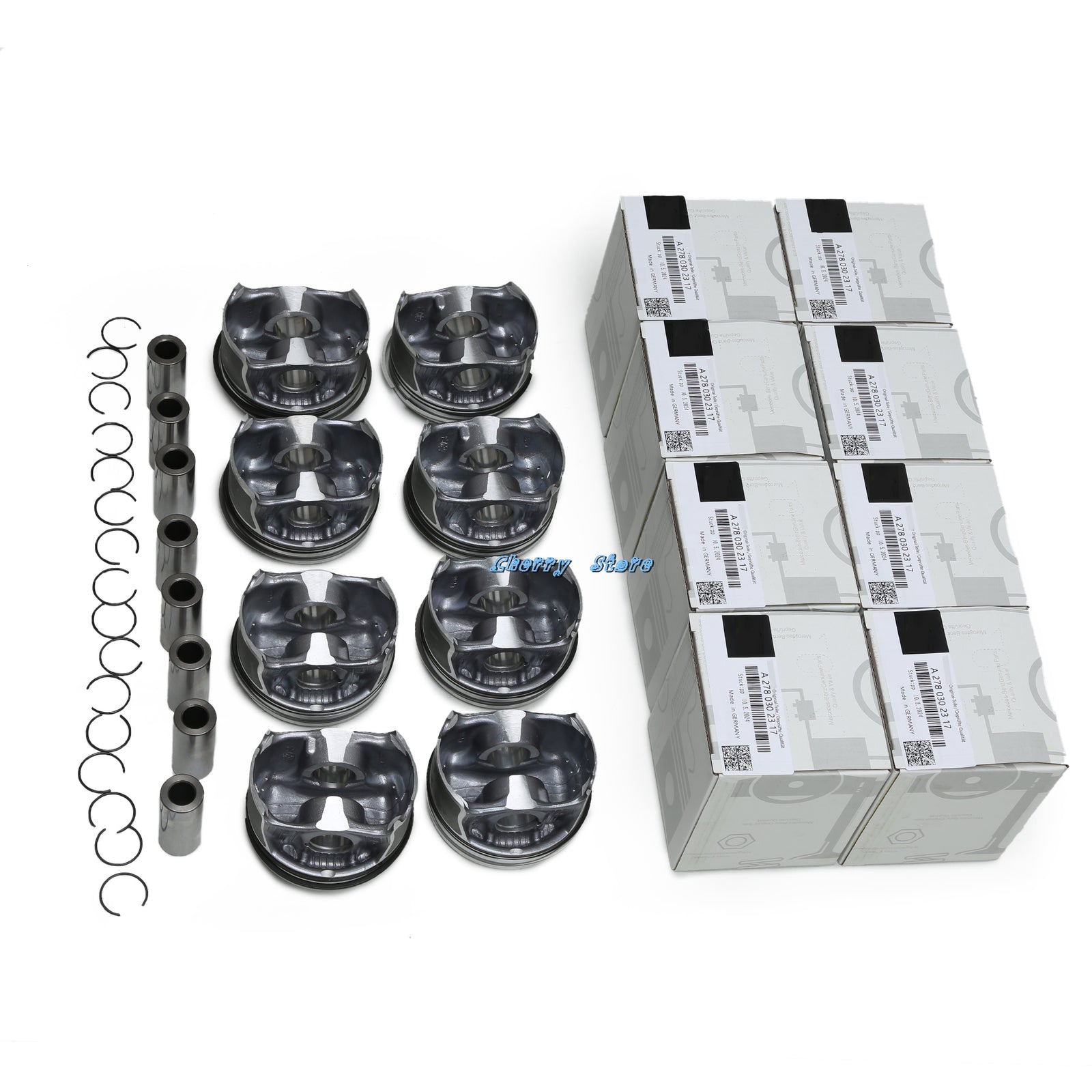 8 pistons and rings fit for Mercedes-Benz CLS500 CLS550 CL500 M278 4.6/4.7L