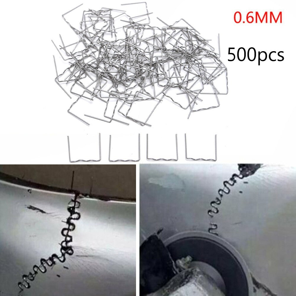 500PCS 0.6mm Flat Hot Stapler Staple For Car Bumper Plastic Welder Repair-Kit
