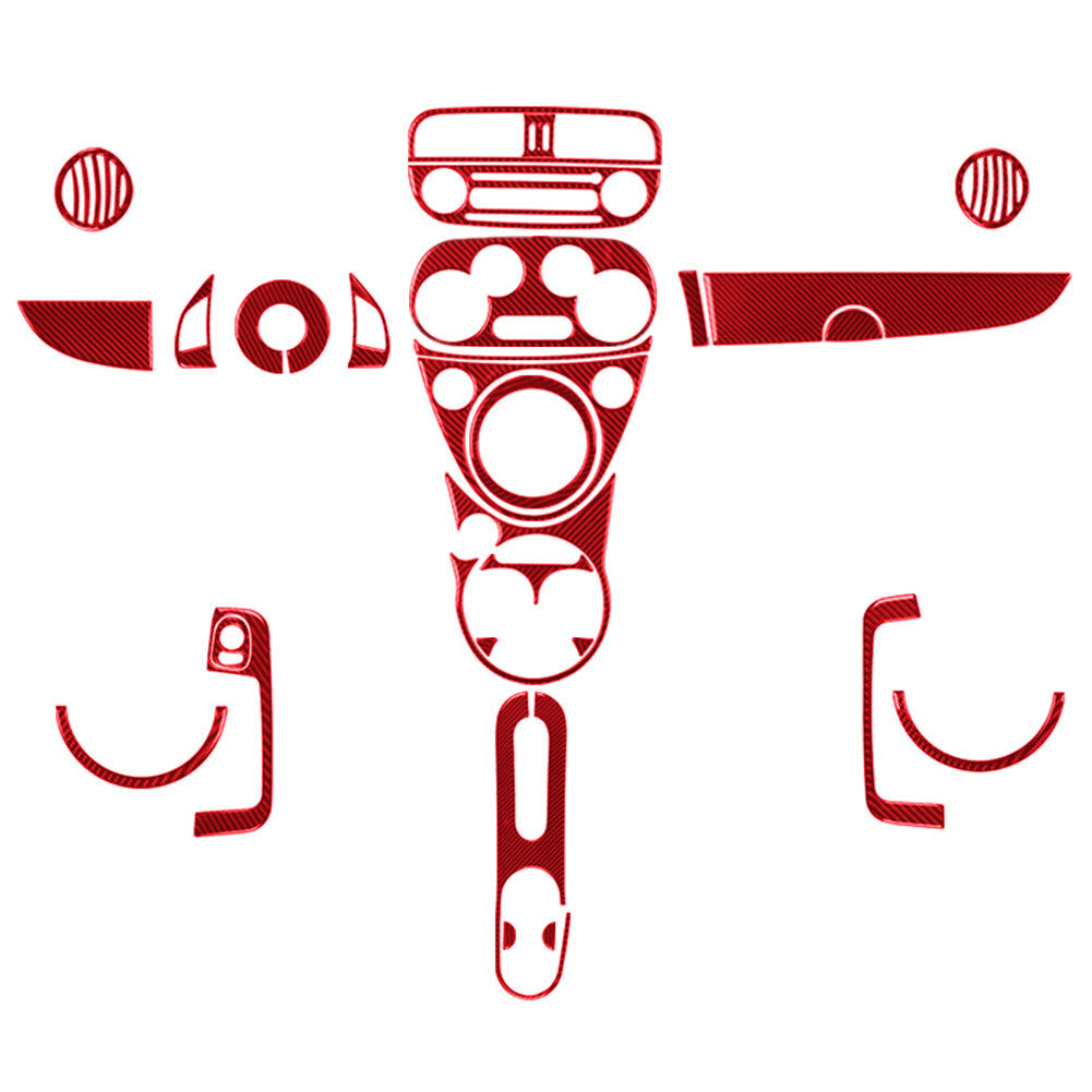 8Pcs Red Center Vent Trim 2WD Carbon Fiber For Tacoma 2012-2015 Type-A v