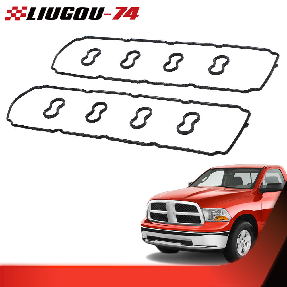 Black valve cover gasket spark plug seal for Dodge for Ram 1500 2003 - 2010 5.7L