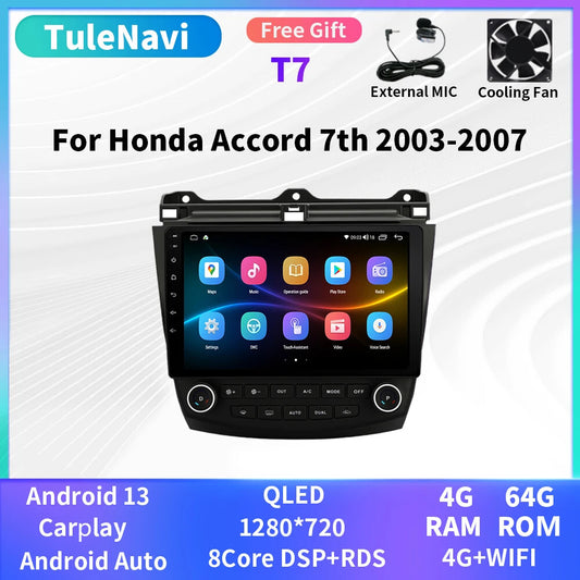 for Honda for ACCORD 7 2003-2007 Android CarPlay Car Stereo Radio GPS Player Screen