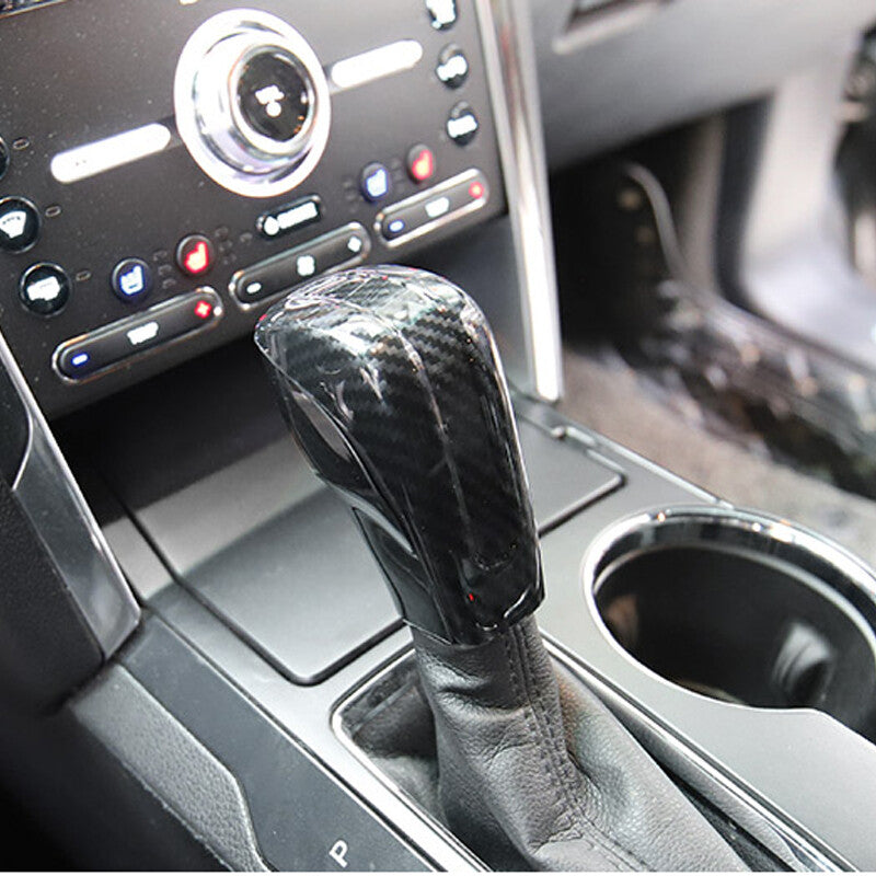 ABS Carbon fiber Interior Gear Shift Knob Cover Fit for Explorer 2016-20 v