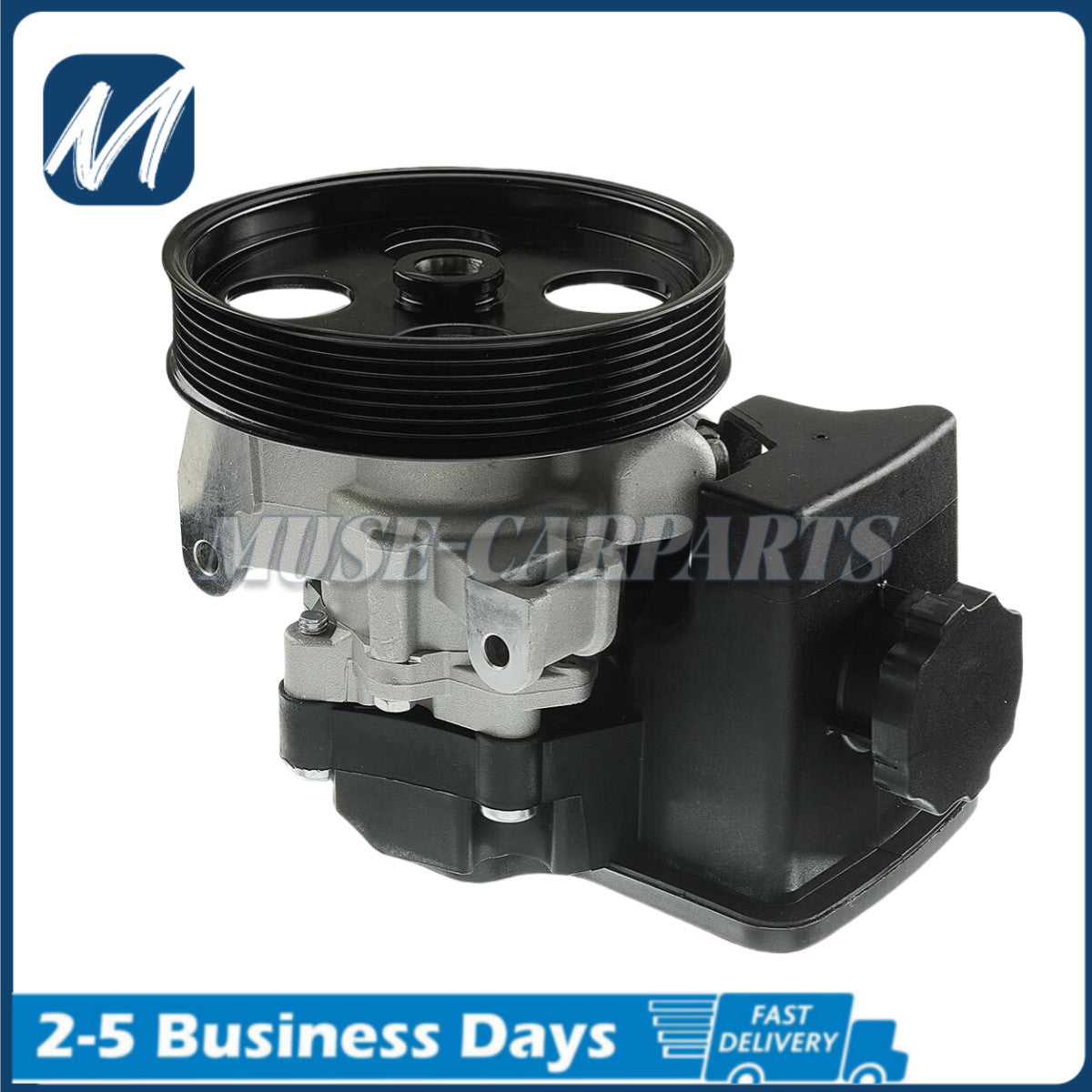 Power Steering Pump w/ Pulley & Reservoir for Mercedes-Benz C230 C320 CL203 W203 Q
