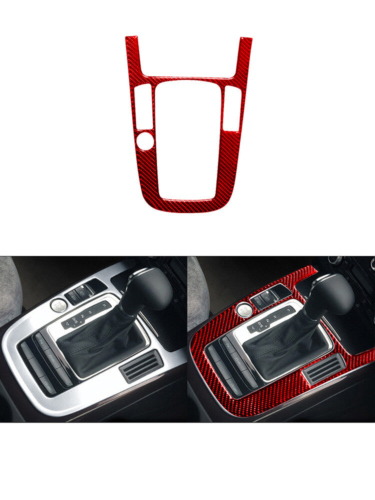 Red Carbon Fiber CD Control Panel Cover Trim For 6 F12 F13 2011-2018 v