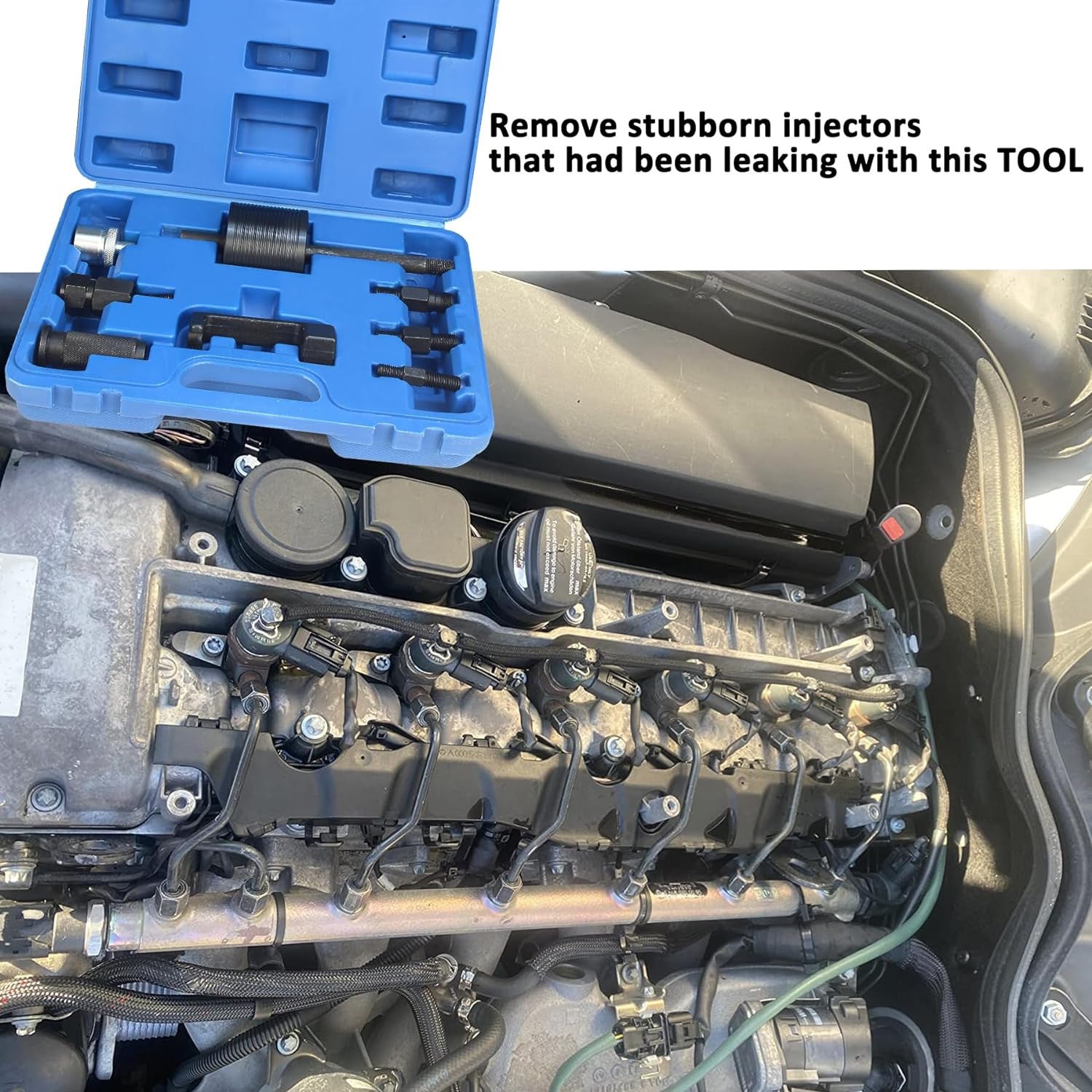 Diesel injector extractor puller kit, common rail slide weight puller for Mercedes-Benz