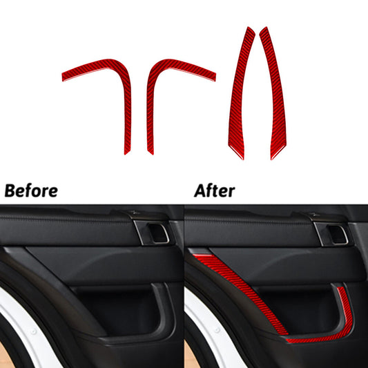 2X Carbon Fiber Front Door Panel Strips Cover Trim For Altima 2019-2022 v