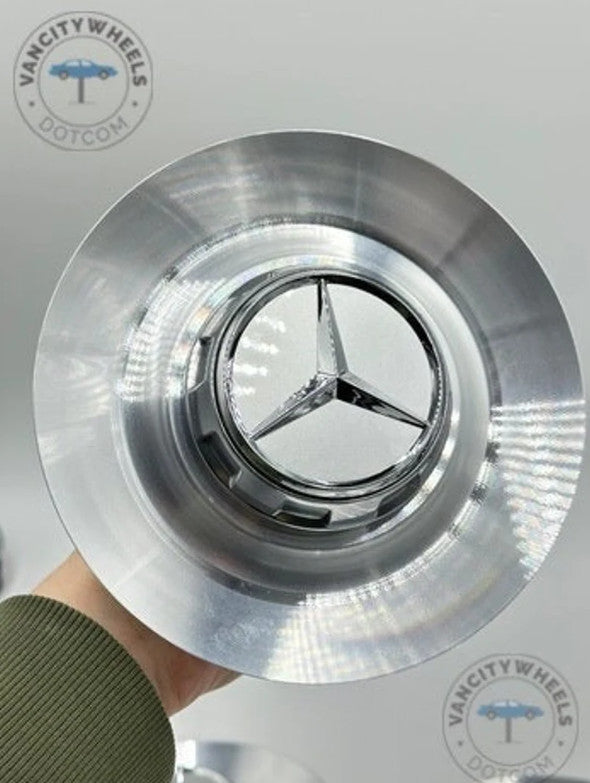Suitable for Mercedes-Benz center caps G63 G550 G vans AMG wheels A0004003400, brushed silver.