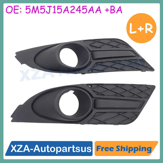 Pair Front Bumper Fog Light Lamp Cover Trim Bezel for Ford Focus 2007-2008 New