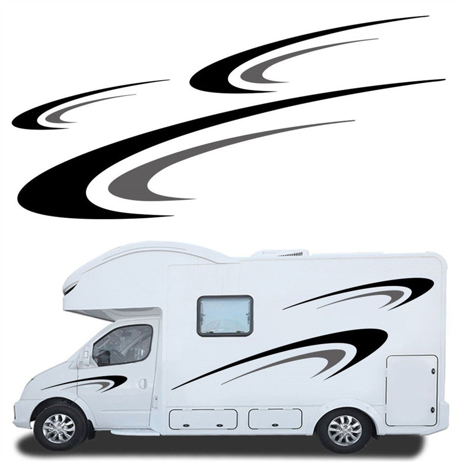 For Camper RV Trailer Stripes Graphics Vinyl Graphics Kit Decals Car Stickers Q