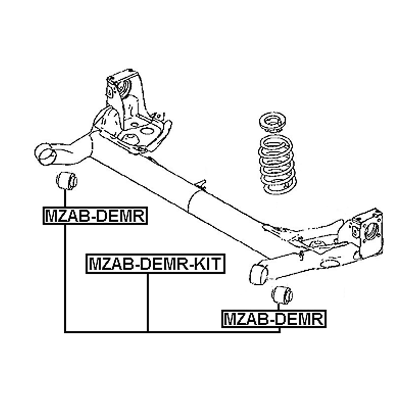 Rear suspension frame bushings for 2002-07 for MAZDA DEMIO VERISA D375-28-460 - new n