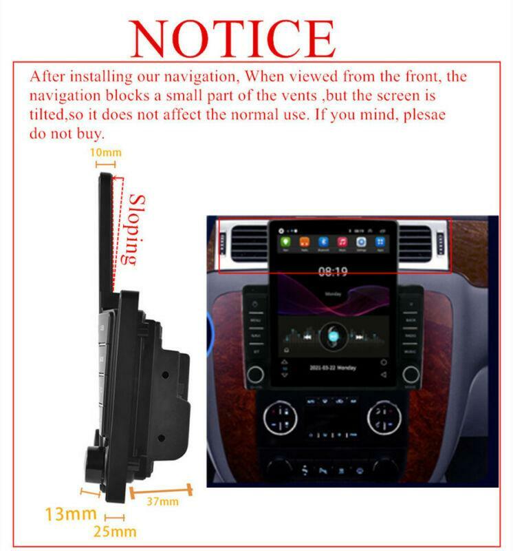 Compatible with Silverado for GMC 9.5 Vertical Android 10.1 Stereo Radio Player Main Unit n