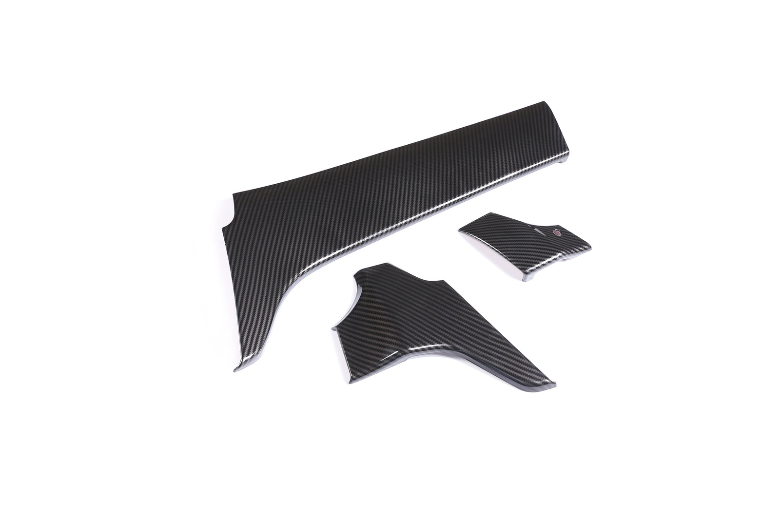 Red carbon fiber armrest box switch button decorative cover suitable for Corvette C8 2020-2023- v