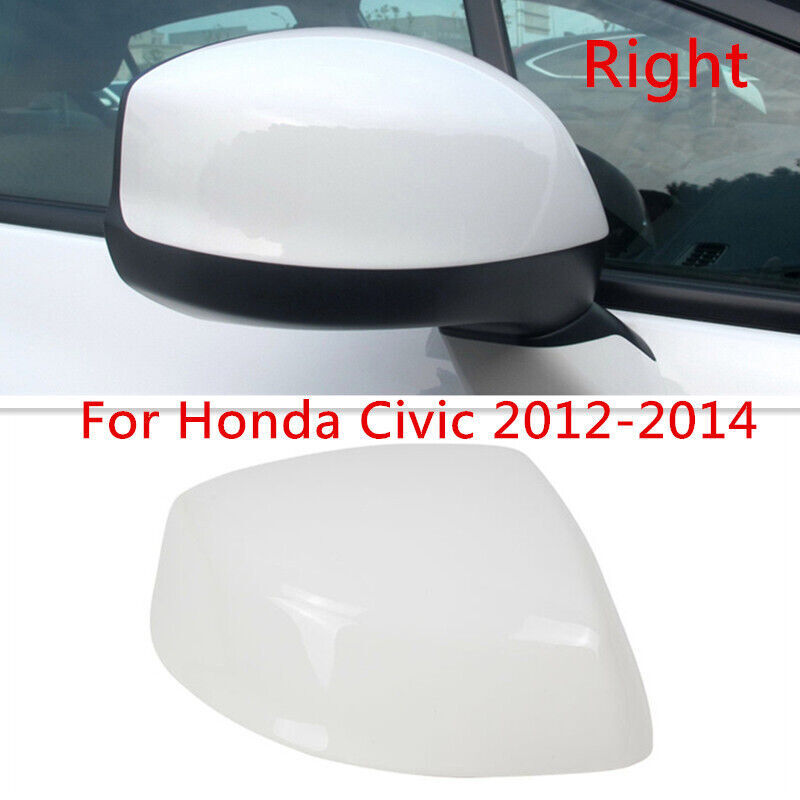 White Right Mirror Cover Fit for Honda for Civic 2012-2014 Rearview Mirror Shell Cap
