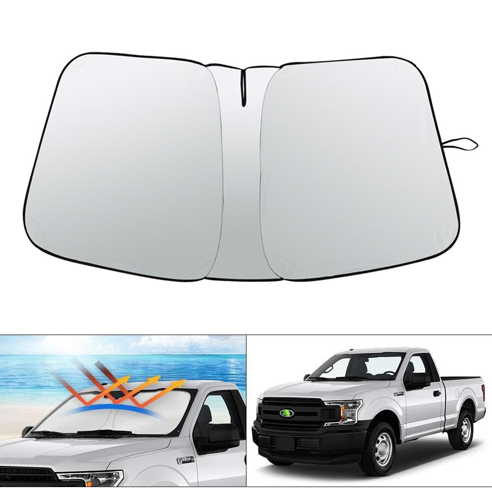 Foldable protective cover for 2017-2024 F250, F350, and F450 cab microphone windshield sunshade. n