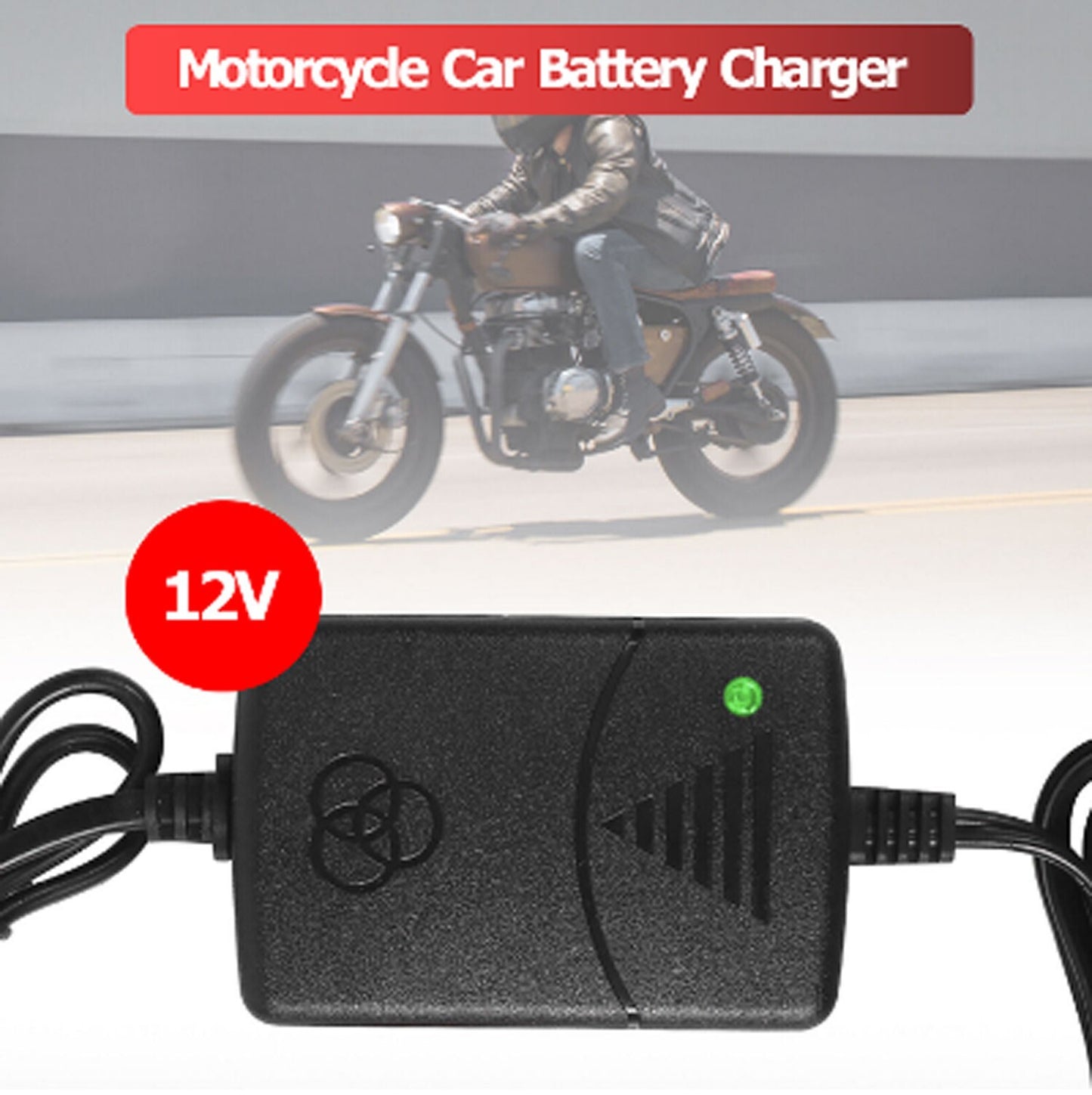 2-Pack Car Battery Charger and Protector 12V Trickle for Caravans, Trucks, Motorcycles, ATVs, and Cars