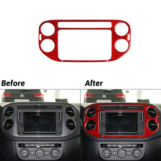 3X Red Carbon Fiber Center Console Panel Cover Trim For Matrix 2009-14 v
