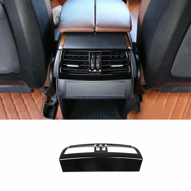 for BMW X5 X6 E70 E71 08-13 ABS Black Back Row Air Outlet Vent Frame Cover Trim