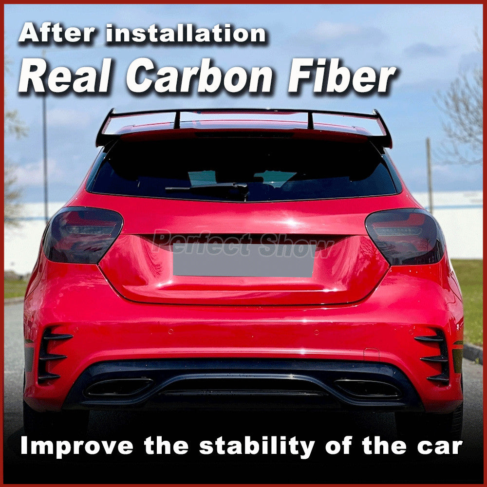 REAL CARBON Rear Trunk Spoiler Wing Fit for Benz A Class A45 W176 A200 A250