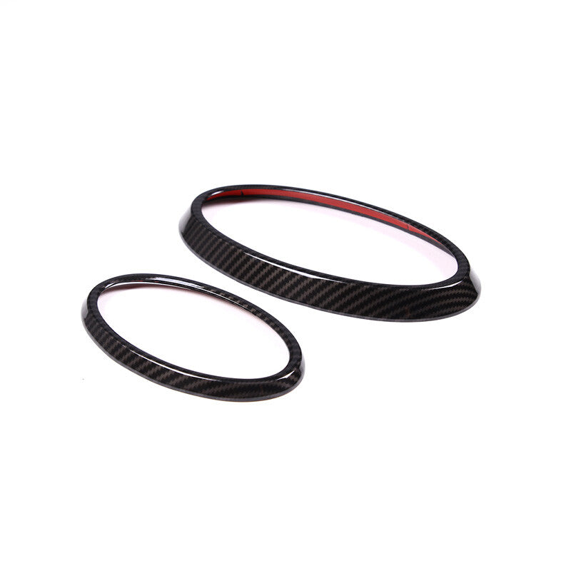Car Front Rear Logo Emblem Badge Ring Decoration Carbon for Subaru XV 2022