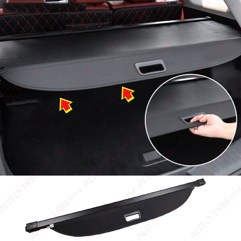 for Cadillac XT5 17-2023 Black Rear Trunk Cargo Luggage Shade Cover Shield Trim