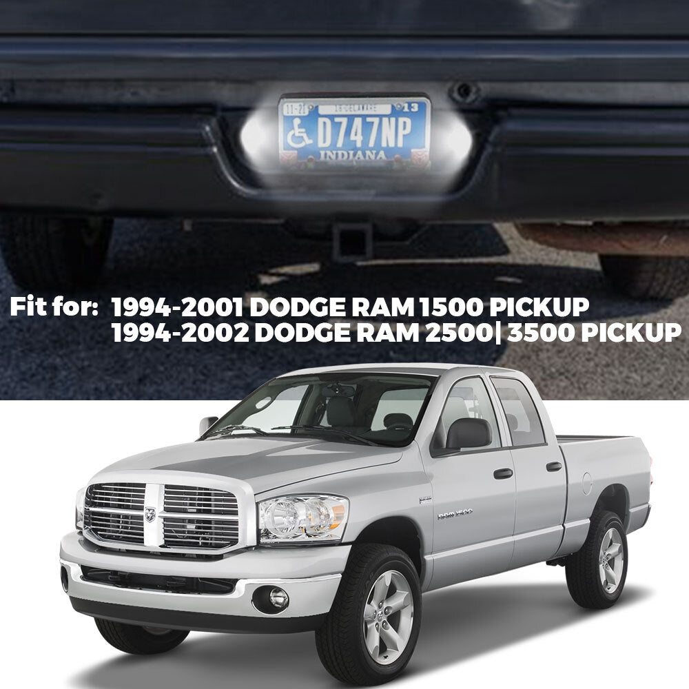For 1994-2001 for Dodge for Ram 1500 LED License Plate Light with Socket Wiring Harness Q