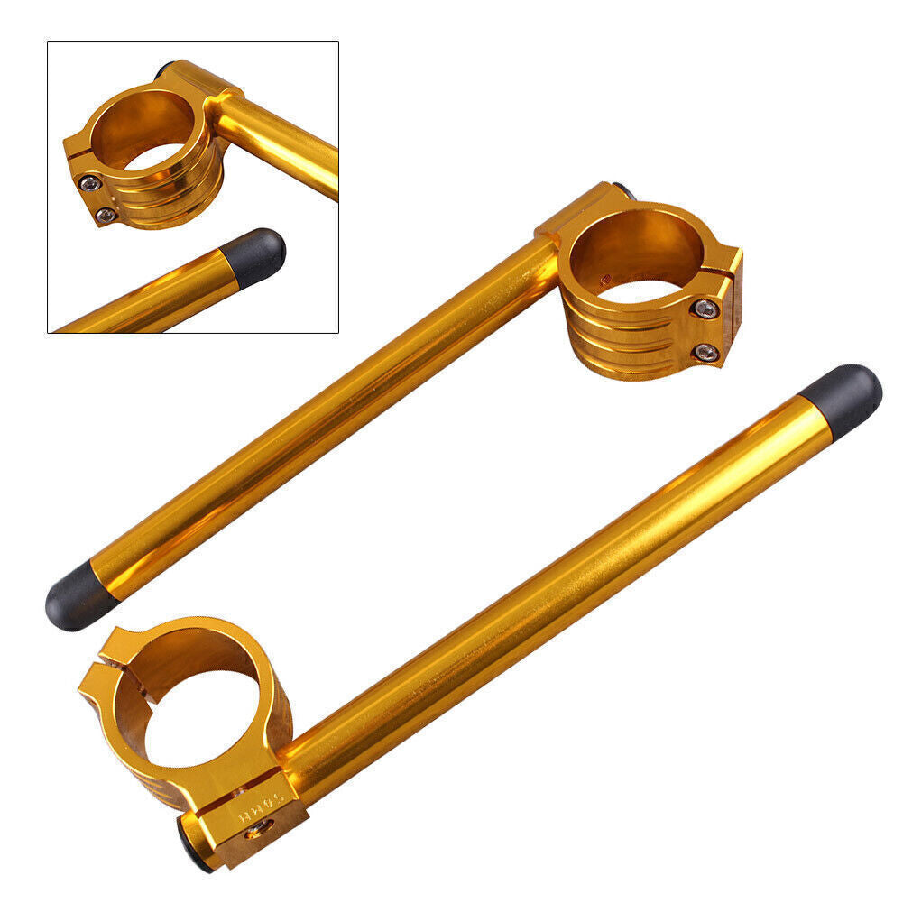 50mm Clip On Ons Handle Bar Handlebars Fit for Suzuki GSXR 600/750 1000 TL1000R Gold Q
