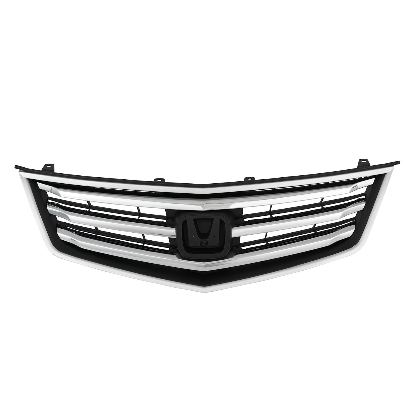 Bumper Grille Front Upper Polished for CHRome Style for 2009 2010 for Honda for Acura TSX- v