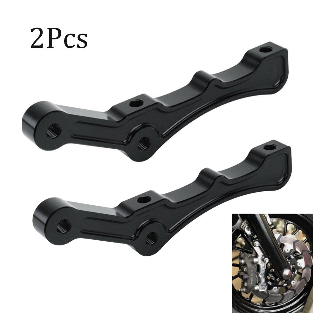 2-piece radial brake caliper bracket for front disc brake caliper mounting to for Harley Black n