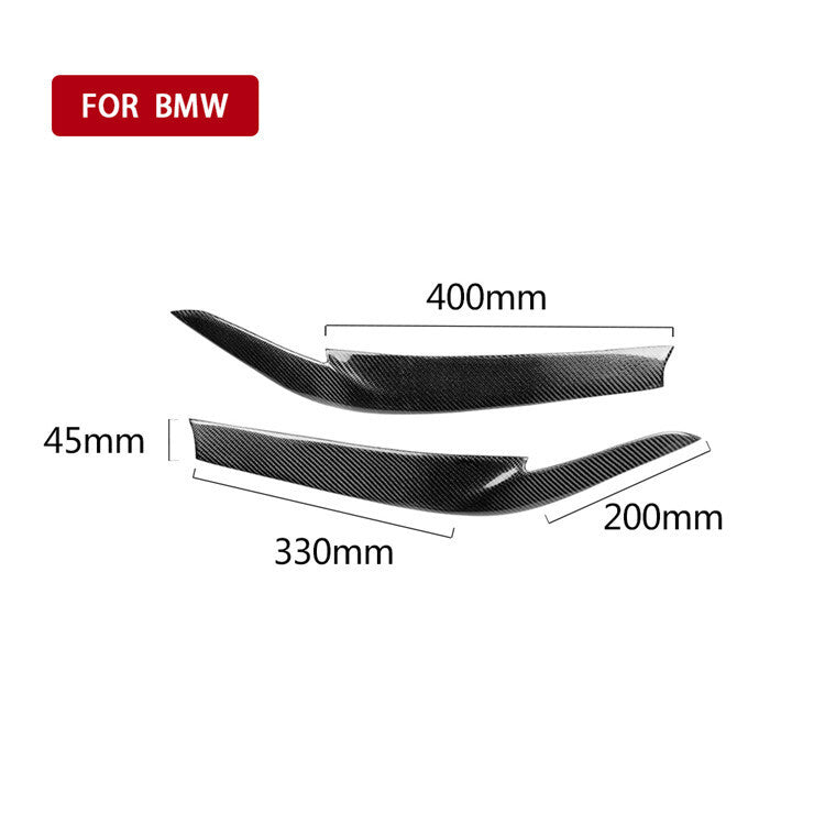 Carbon Fiber Headlight Eyelid Eyebrow Trim for BMW 5 Series G30 G38 530i 2018-22