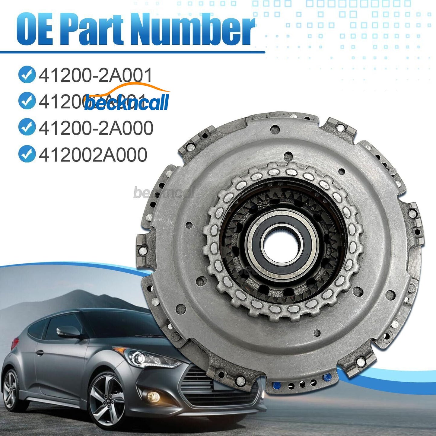 412002A001 41200-2A001 Double Clutch Set for Hyundai Veloste-r 2012-2017 1.6L