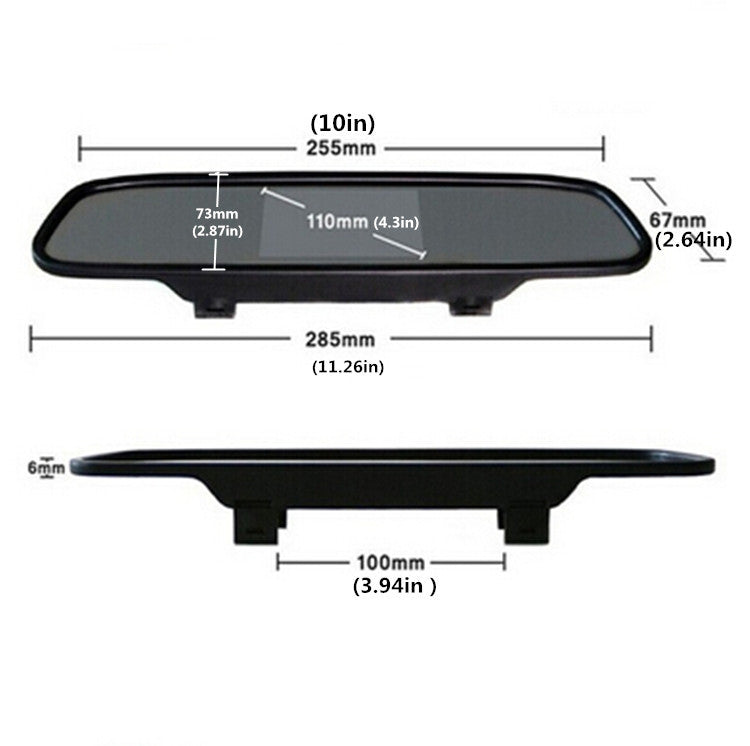 Car 4.3LCD Rear View Mirror Monitor 4 LED Night Reversing Reverse Backup Camera