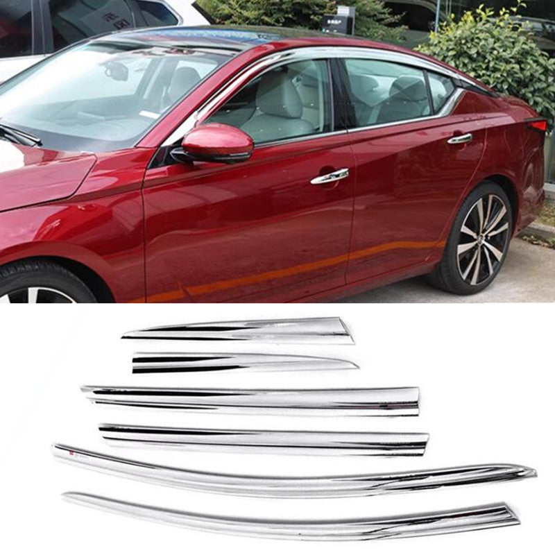 For 19-24 Altima Chrome Side Window Visor Vent Shades Sun Rain Guard B n