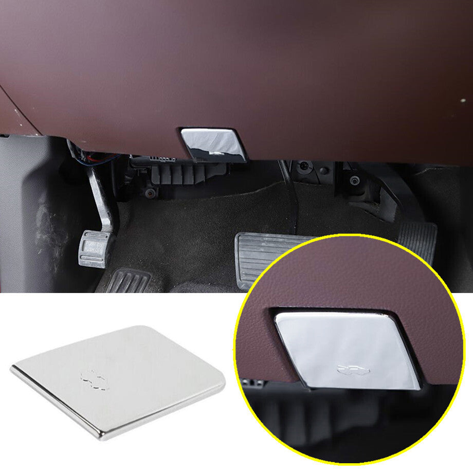 For 14-2018 for Chevy Silverado/ for GMC for Sierra Chrome Hood Open Switch Button Trim Cover v