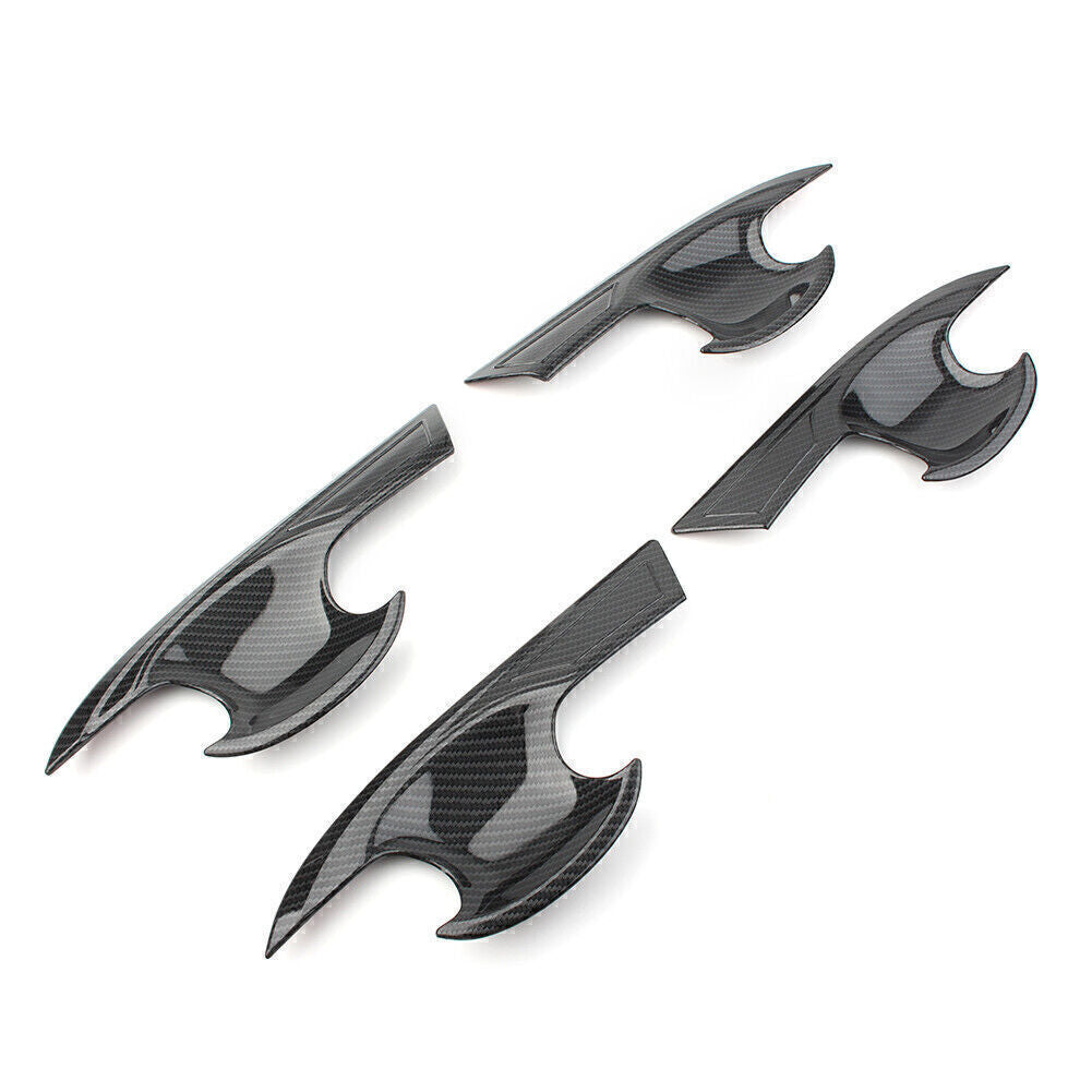 4x Door Handle Bowl Cover Trim Carbon Fiber Style Fit for Honda for Civic 2016 2017 2018