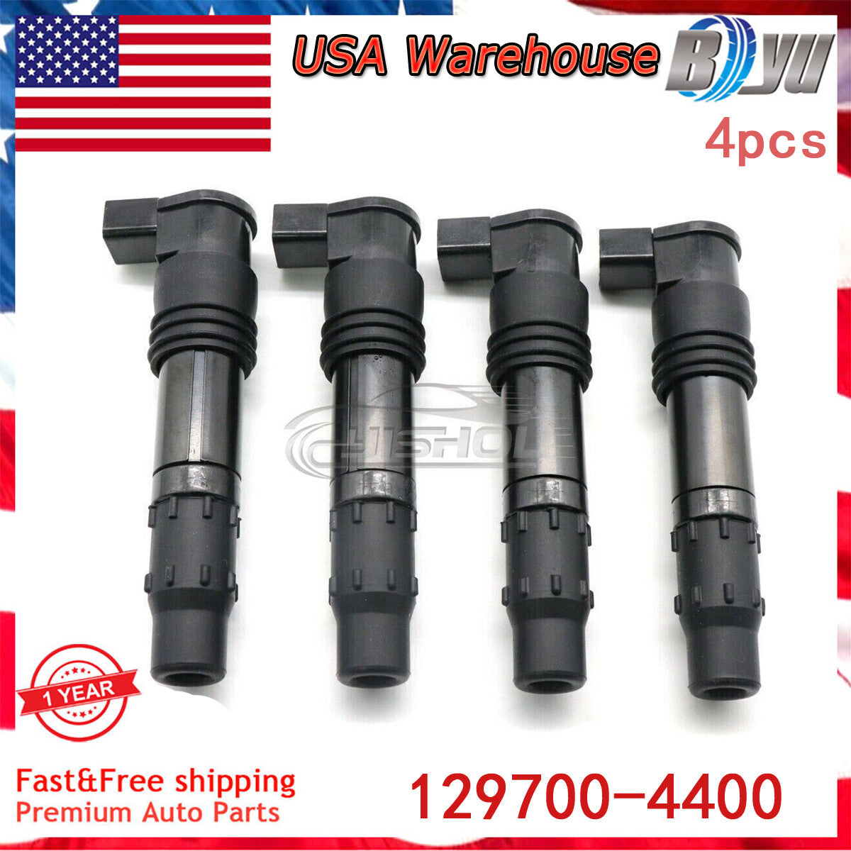 SET 4 Ignition Coils Packs 129700-4400 for Suzuki Hayabusa GSX1300R 99-09 11-12