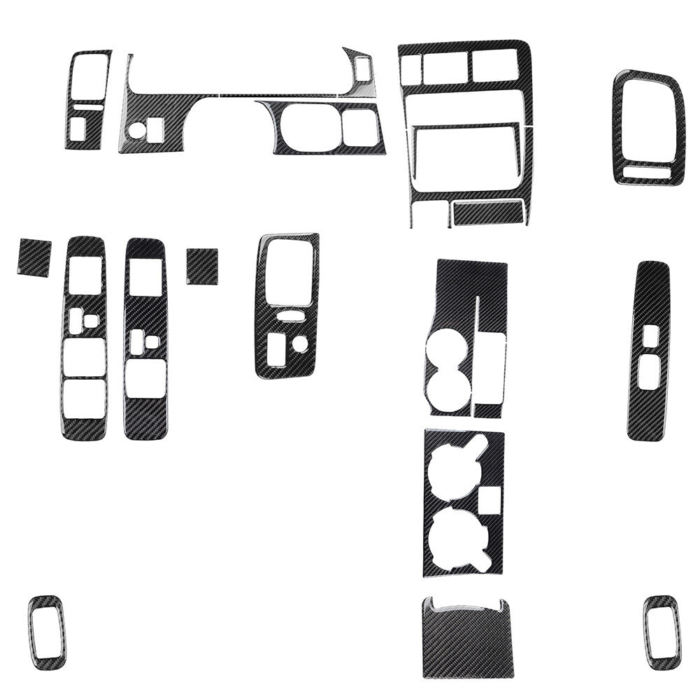Carbon Fiber Full Interior Cover Trim Set Kit for Toyota Tacoma 2001-2004 01 02