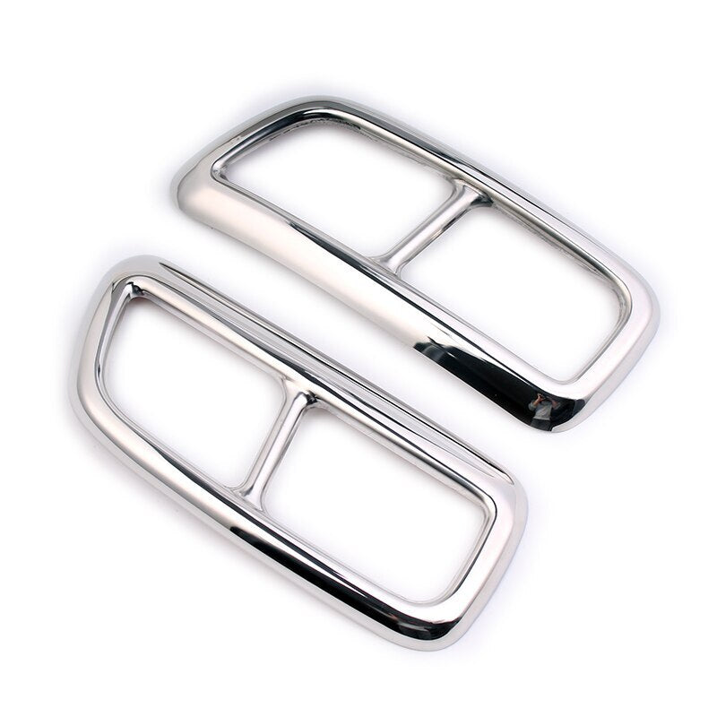 Rear stainless steel exhaust tailpipe cover trim for Volvo XC90 2016 - 2020. Q