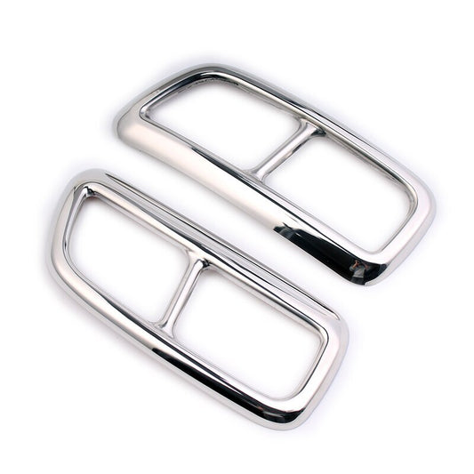 Rear stainless steel exhaust tailpipe cover trim for Volvo XC90 2016 - 2020. Q