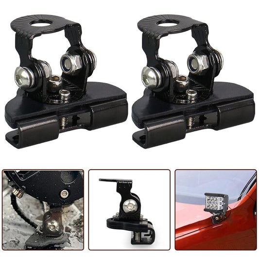 2pcs Pillar Hood Led Work Light Bar Mount Bracket Clamp Holder Offroad v