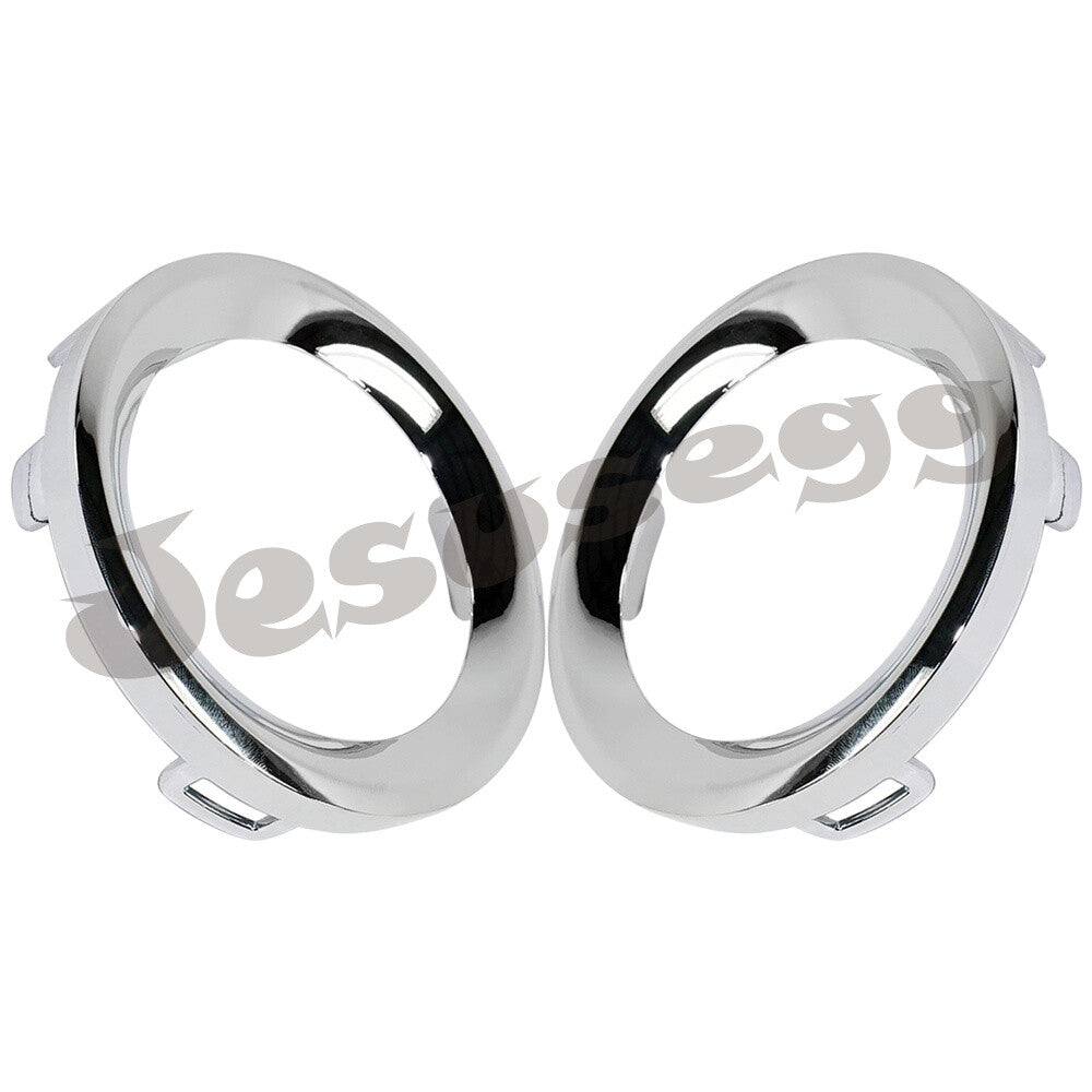Pair Fog Light Trim Driver+Passenger Side Chrome Fit for Jeep Renegade 2019-2021 Q