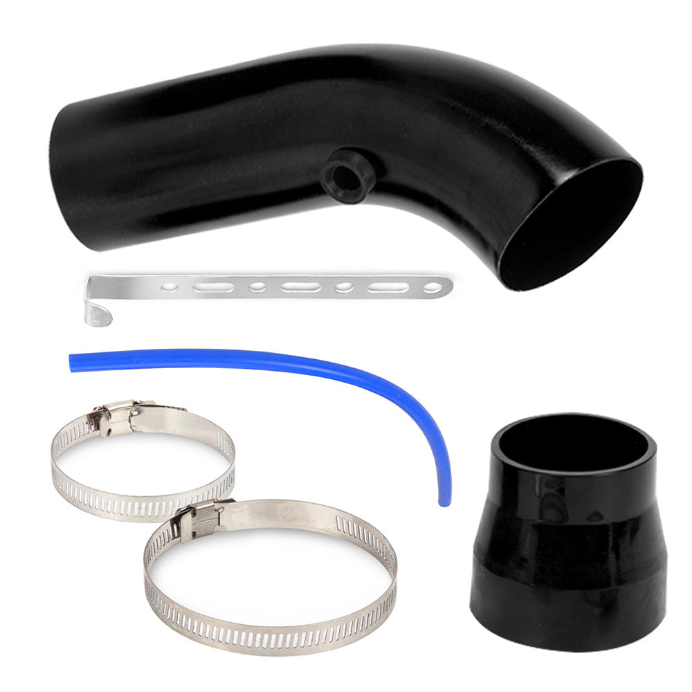 Black Universal 76mm 3 Aluminum Car Cold Air Intake Induction Pipe Hose Tube Q