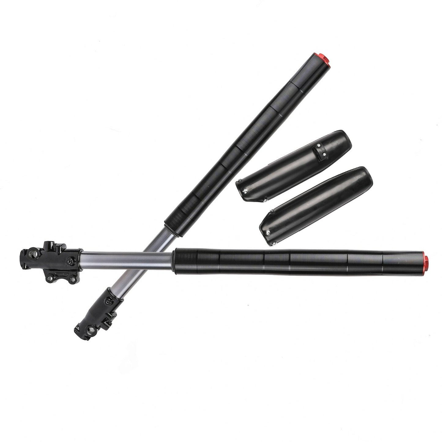 Upside-down 45mm/48mm front fork suspension, shock absorption for 110cc and 125cc Apollo Pit Bikes