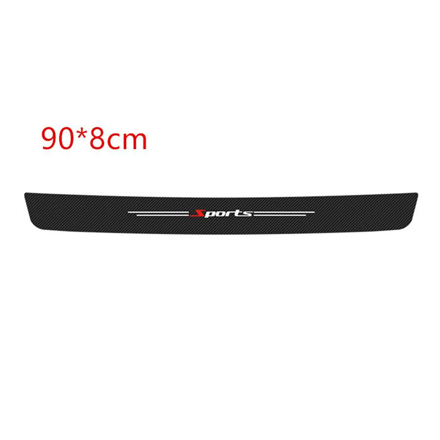 5pcs Rubber Car Door Scuff Sill Cover Panel Step Protector Carbon Fiber Look
