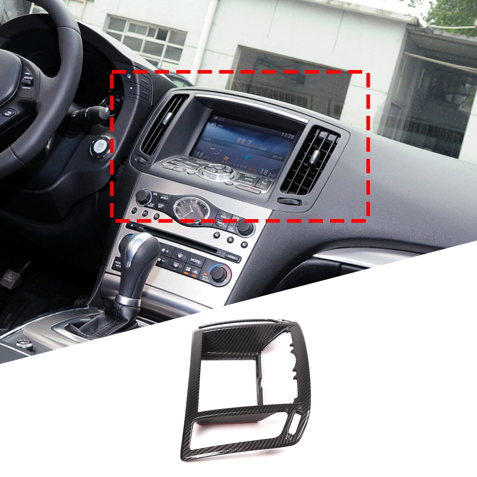 Silver Alloy Center Control Shift Button Sticker Decal for Jaguar XF 2012-2015- v