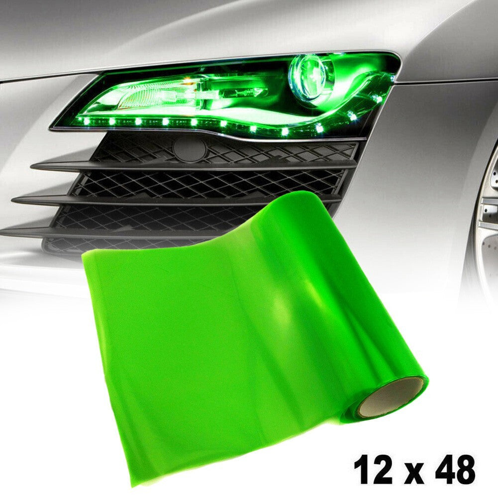 Green Tint Vinyl Film for Headlights Tail Lights Perfect Fit Glossy Finish Q