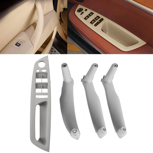 4x Inner Interior Door Pull Handle Trim Cover RHD Fit for BMW X5 E70 X6 E71 E72 Gray