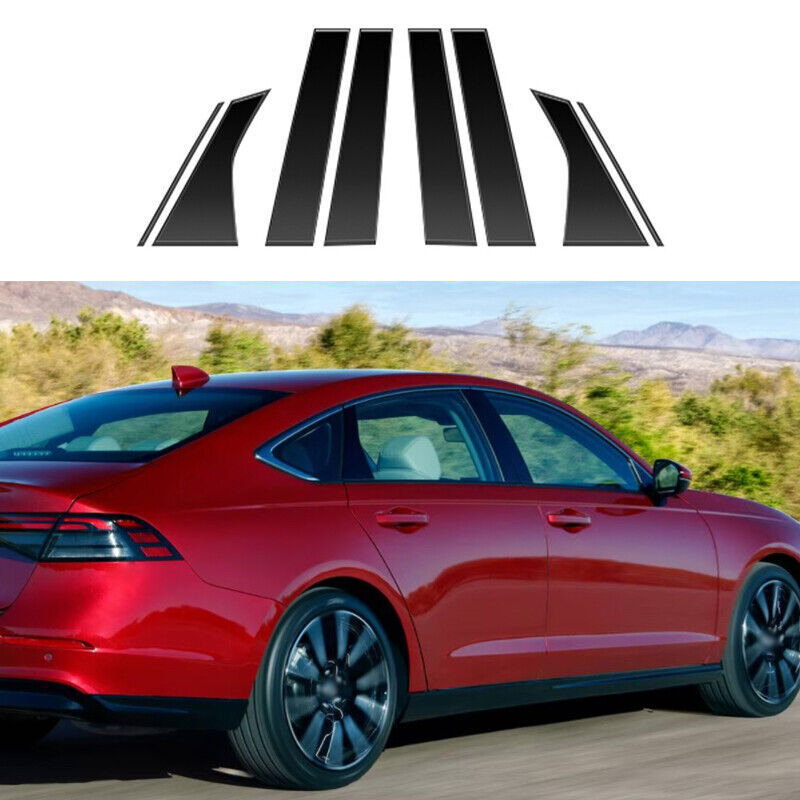 Black Titanium BC Pillar Panel Window Trim Cover for Honda Accord 11th 2023 B n