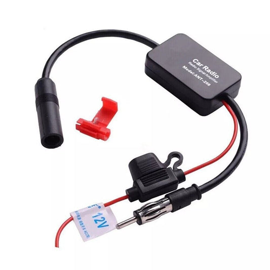 Car Stereo FM & AM Radio Signal Antenna Amplifier Auto Aerial Amp Booster New n